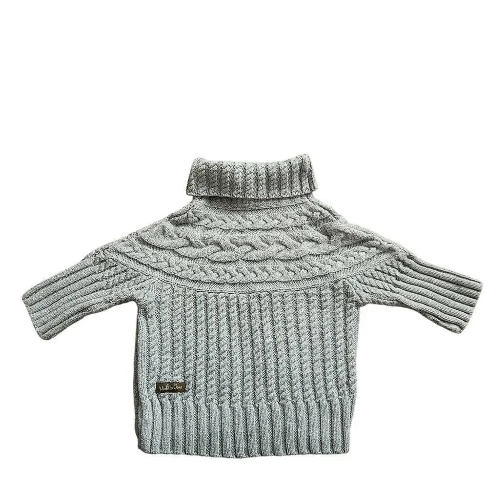 Matilda Jane Sweater Girls Kids 6‎ Knit Chunky Boho Buttons Gray